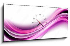 Obraz s hodinami 1D panorama - 120 x 50 cm F_AB103742070 - Light Pink Waves Background