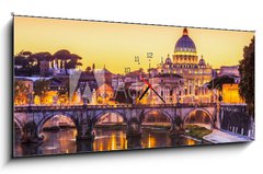 Obraz s hodinami 1D panorama - 120 x 50 cm F_AB125722041 - Vatican City, Rome. Italy - Vatiknsk msto, m. Itlie