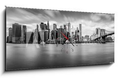 Obraz s hodinami 1D - 120 x 50 cm F_AB126584936 - Manhattan from Brooklyn (B