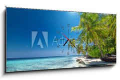 Obraz s hodinami 1D panorama - 120 x 50 cm F_AB126748913 - Traumstrand