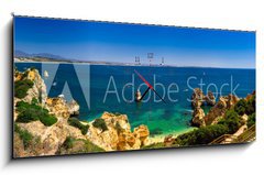 Obraz s hodinami   Algarve, part of Portugal, travel target, verry nice, 120 x 50 cm