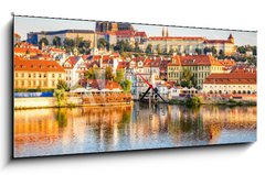 Obraz s hodinami 1D panorama - 120 x 50 cm F_AB132628105 - Prague Castle, Czech Republic