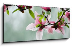 Obraz s hodinami 1D panorama - 120 x 50 cm F_AB13608462 - Magnolia