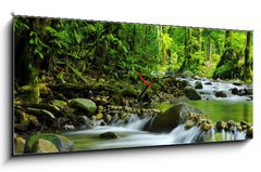 Obraz s hodinami 1D panorama - 120 x 50 cm F_AB15363026 - Mountain stream - Horský potok