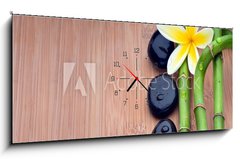 Obraz s hodinami   Spa still life background, 120 x 50 cm