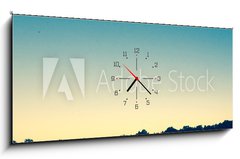 Obraz s hodinami 1D panorama - 120 x 50 cm F_AB164859733 - Lake View