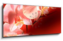 Obraz s hodinami 1D panorama - 120 x 50 cm F_AB16571895 - Orchid red background