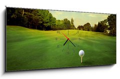 Obraz s hodinami 1D panorama - 120 x 50 cm F_AB16695103 - golf