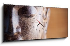 Obraz s hodinami   Statue de bouddha, 120 x 50 cm