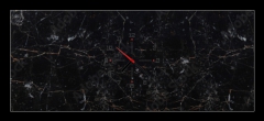 Obraz s hodinami 1D panorama - 120 x 50 cm F_AB172631790 - panorama texture black marble background