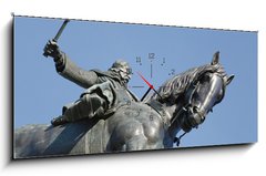 Obraz s hodinami 1D panorama - 120 x 50 cm F_AB176625690 - Monument in Prague