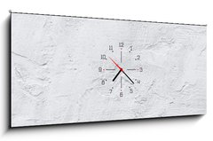 Obraz s hodinami 1D panorama - 120 x 50 cm F_AB179541898 - header panorama white textured concrete