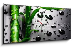 Obraz s hodinami 1D panorama - 120 x 50 cm F_AB18901252 - Bamboo