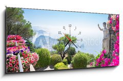 Obraz s hodinami   Capri island, Italy, 120 x 50 cm