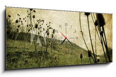 Obraz s hodinami 1D panorama - 120 x 50 cm F_AB20013462 - Vintage nature