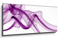 Obraz s hodinami 1D panorama - 120 x 50 cm F_AB20700080 - Abstract smoke