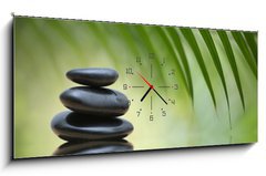 Obraz s hodinami 1D panorama - 120 x 50 cm F_AB20832256 - Zen stones