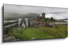 Obraz s hodinami 1D - 120 x 50 cm F_AB22174593 - Ancient Castle