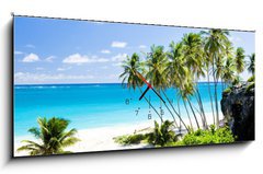 Obraz s hodinami   Bottom Bay, Barbados, Caribbean, 120 x 50 cm