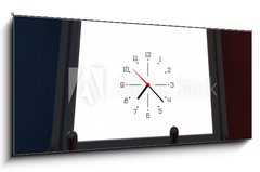 Obraz s hodinami 1D panorama - 120 x 50 cm F_AB224483982 - Gaming Arcade Machine with Blank Screen for Your Design. 3d Rendering - Herní arkádový stroj s prázdnou obrazovkou pro váš návrh. 3D vykreslování