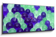 Obraz s hodinami 1D panorama - 120 x 50 cm F_AB22499817 - Glasmurmeln - skleněné kuličky