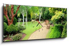 Obraz s hodinami 1D - 120 x 50 cm F_AB23130187 - Lovely spring garden