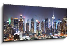 Obraz s hodinami   New York City Times Square, 120 x 50 cm