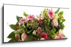 Obraz s hodinami 1D panorama - 120 x 50 cm F_AB25463415 - Bouquet