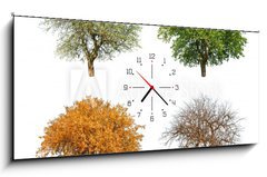 Obraz s hodinami 1D panorama - 120 x 50 cm F_AB25711351 - season - sezóna