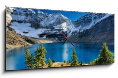 Obraz s hodinami 1D panorama - 120 x 50 cm F_AB25831935 - Lake McArthur, Yoho National Park