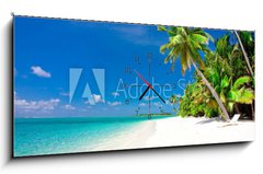 Obraz s hodinami 1D panorama - 120 x 50 cm F_AB25873356 - Holiday Paradise