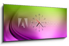 Obraz s hodinami 1D panorama - 120 x 50 cm F_AB2605448 - abstract composition - abstraktní složení