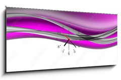 Obraz s hodinami 1D panorama - 120 x 50 cm F_AB260626950 - Abstract elegant romantic wave panorama background design illustration with space for text - Abstraktní elegantní romantické vlny panorama pozadí návrhu ilustrace s prostorem pro text