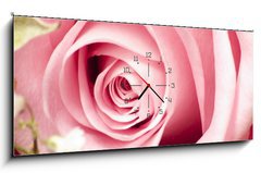 Obraz s hodinami   Rosa, 120 x 50 cm