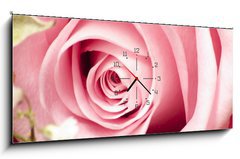 Obraz s hodinami 1D panorama - 120 x 50 cm F_AB26423247 - Rosa - růžový
