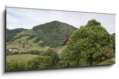 Obraz s hodinami 1D panorama - 120 x 50 cm F_AB26635270 - Casta os en campi a navarra - Casta osen a navarra