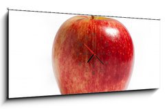 Obraz s hodinami 1D panorama - 120 x 50 cm F_AB26758479 - rayal gala apple on white