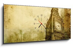 Obraz s hodinami   Old London, 120 x 50 cm