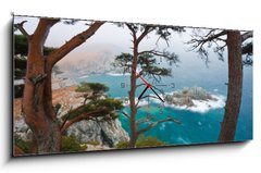 Obraz s hodinami 1D panorama - 120 x 50 cm F_AB27480762 - cedar