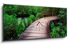 Obraz s hodinami 1D panorama - 120 x 50 cm F_AB28613462 - Path