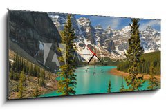 Obraz s hodinami   Moraine Lake Afternoon, 120 x 50 cm