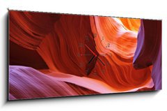 Obraz s hodinami   Scenic canyon Antelope, 120 x 50 cm