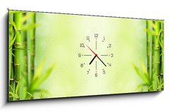 Obraz s hodinami 1D panorama - 120 x 50 cm F_AB28907329 - Bamboo background