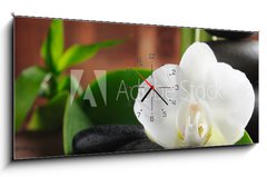 Obraz s hodinami 1D panorama - 120 x 50 cm F_AB29542838 - Spa concept