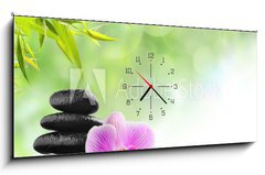 Obraz s hodinami 1D panorama - 120 x 50 cm F_AB31281458 - Spa concept