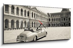 Obraz s hodinami   Collection car for wedding ceremony in Paris, 120 x 50 cm