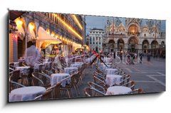 Obraz s hodinami   VENEZIA  San Marco square, 120 x 50 cm