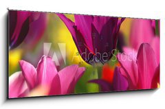 Obraz s hodinami 1D panorama - 120 x 50 cm F_AB32429216 - Spring beauty