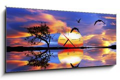 Obraz s hodinami 1D panorama - 120 x 50 cm F_AB33299512 - naturaleza de colores - naturalleza de colores