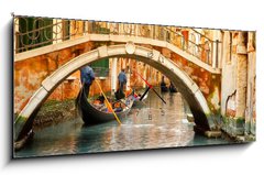 Obraz s hodinami   Venice, 120 x 50 cm